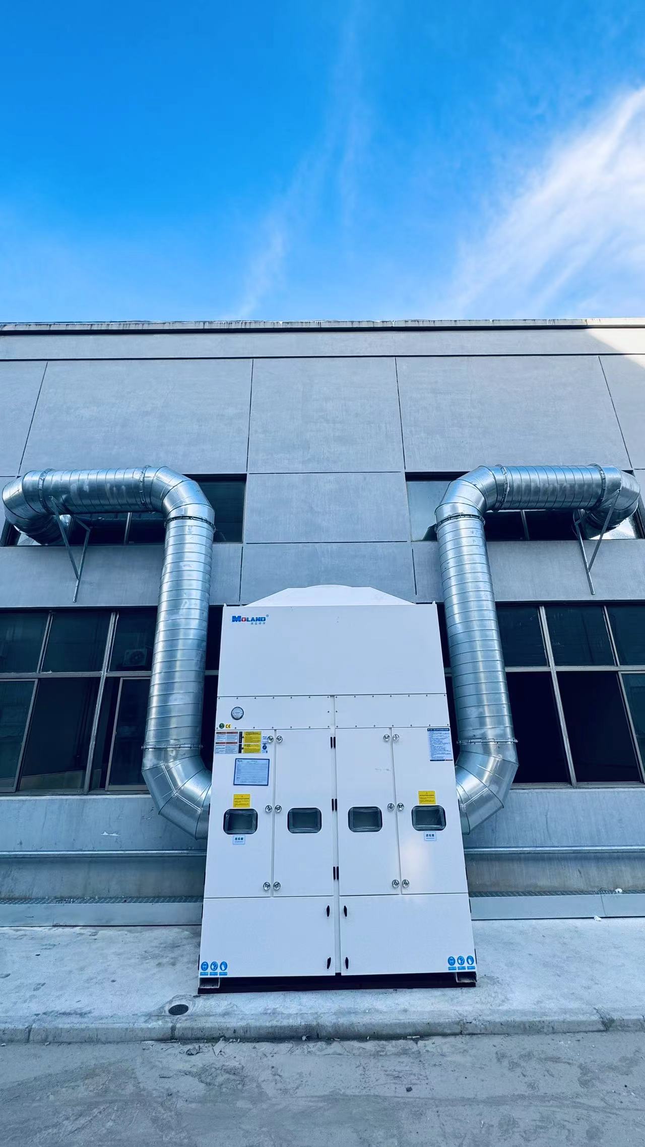 上海某電力設(shè)備公司除塵項(xiàng)目安裝完成